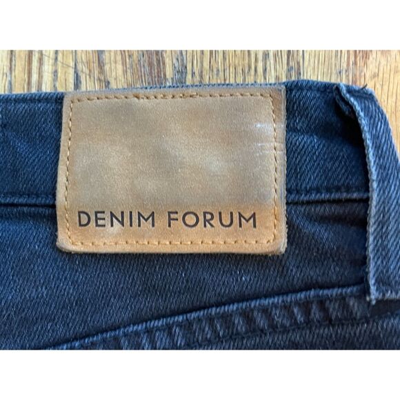 DENIM FORUM Black The Yoko High Rise Slim Jeans Pants   Women's Size 28 - Picture 6 of 11
